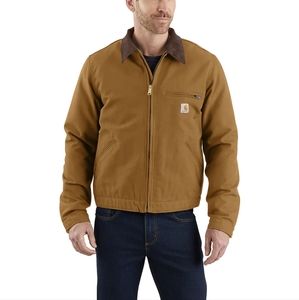 USA made Carhartt Detroit Jacket. Brown with Dark Brown Collar